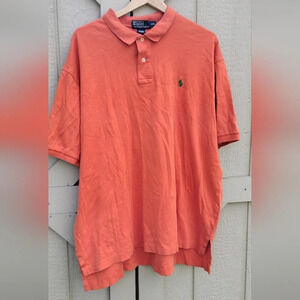 Ralph Lauren Polo Men's Solid Orange Short Sleeve Polo Shirt XXL